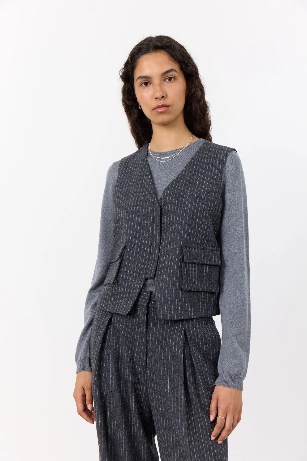 LEVETE ROOM - IRIS3 WAISTCOAT  GREY