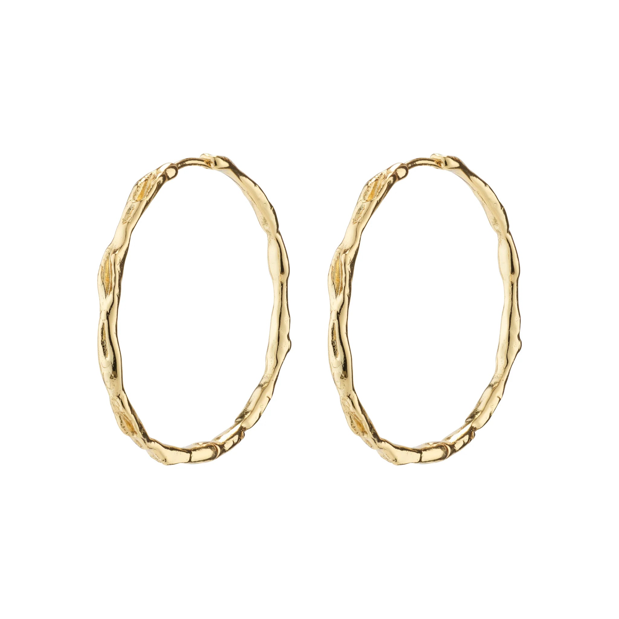 PILGRIM - EDDY SHAPED MAXI HOOPS GOLD PLATED