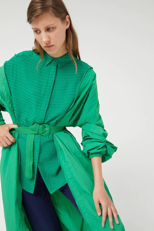 COMPANIA FANTASTICA - GREEN OVERSIZED SHIRT - Annabelle 87