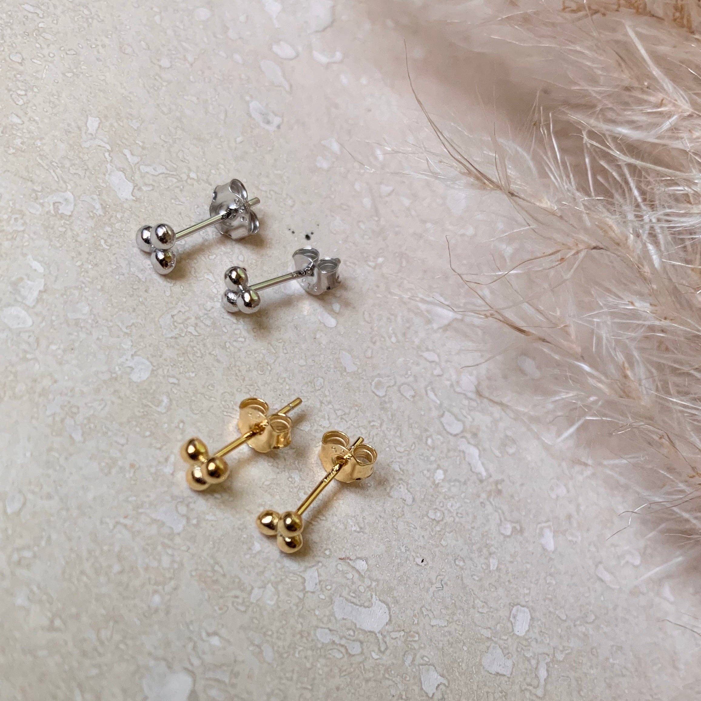LITTLE NELL - Sterling Silver or Gold Vermeil Trio Micro Studs - Annabelle 87