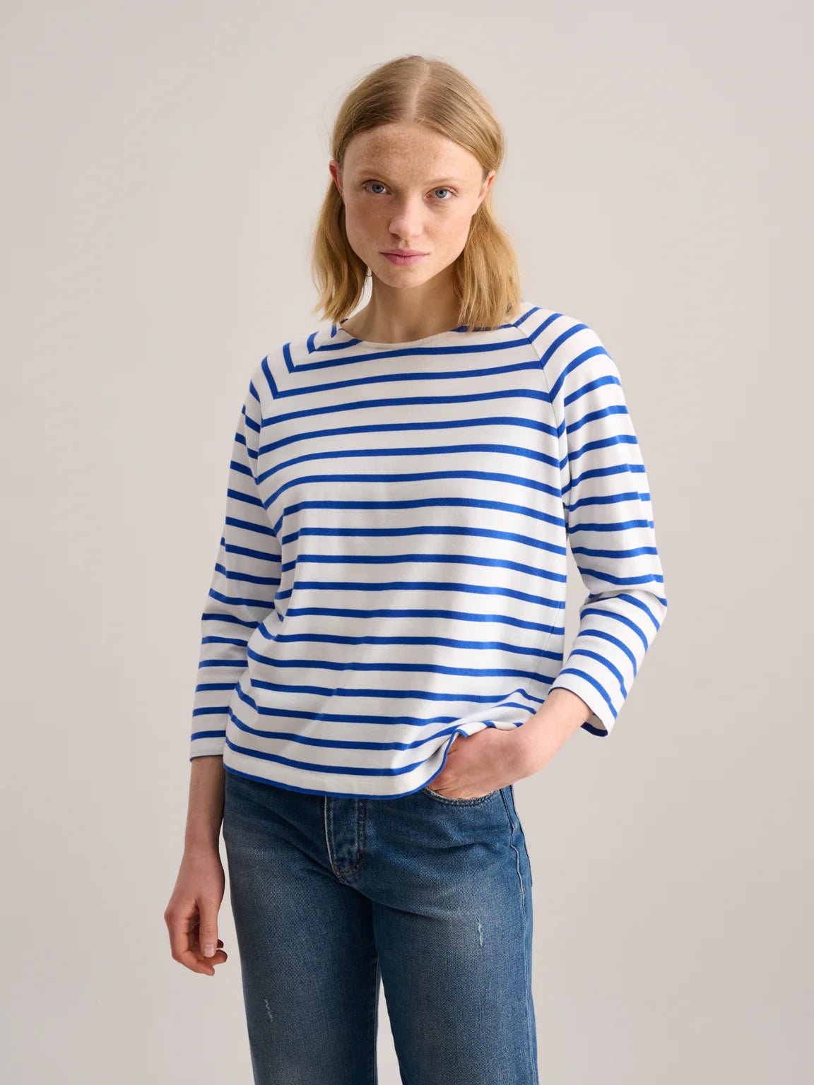 BELLEROSE - MAOW STRIPE T WITH BUTTON BACK - Annabelle 87