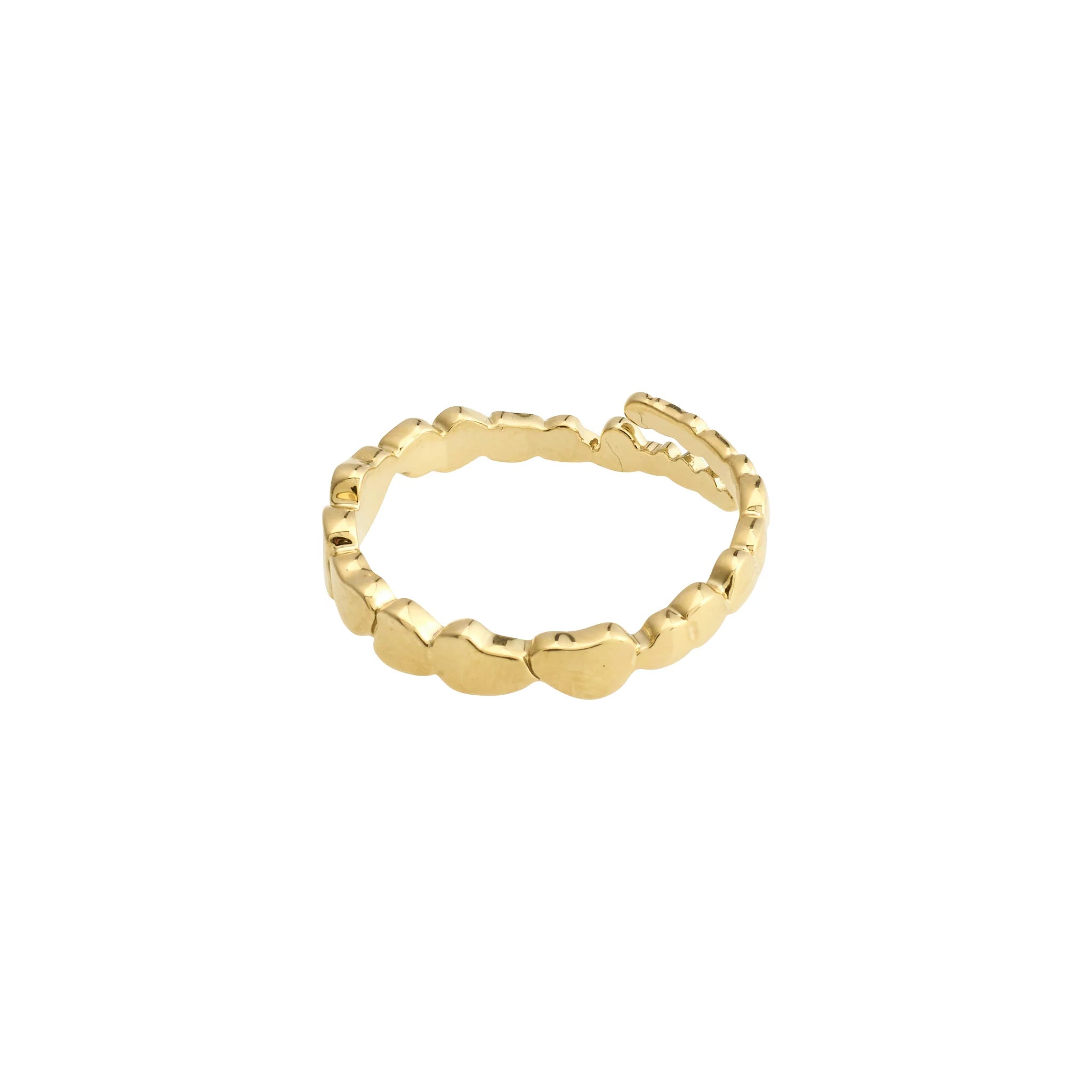 PILGRIM - LULU HEARTS  STACK RING GOLD / SILVER PLATED