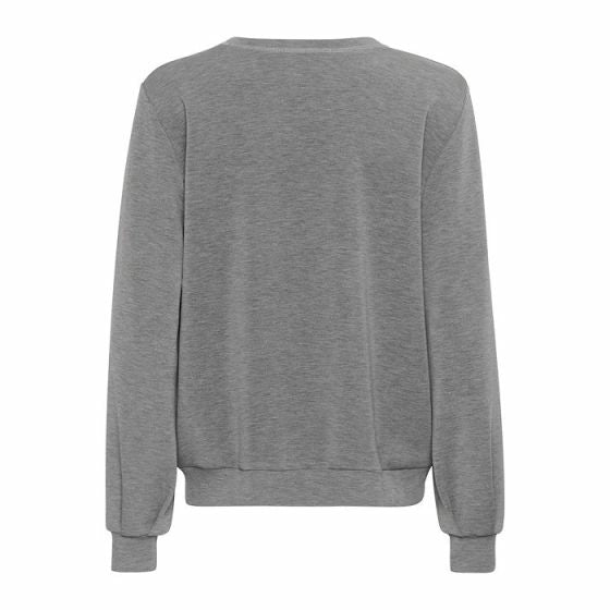 MY ESSENTIAL WARDROBE - THE SWEAT BLOUSE - DARK GREY MELANGE