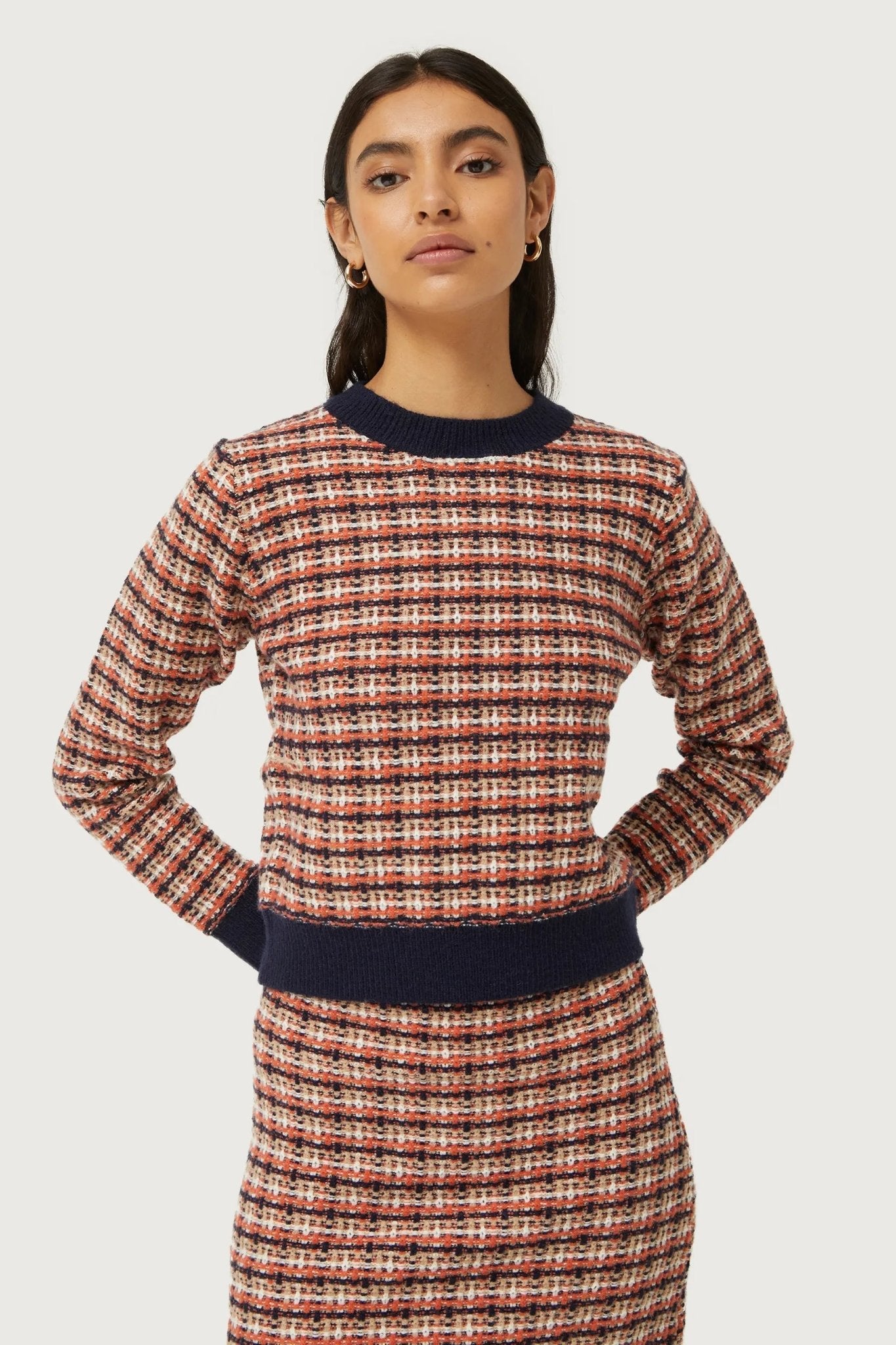 COMPANIA FANTASTICA - MULTI COLOURED CHECK JUMPER - Annabelle 87