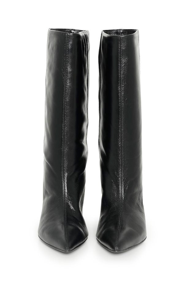 IN WEAR - MULKIL KNEE BOOT BLACK LEATHER