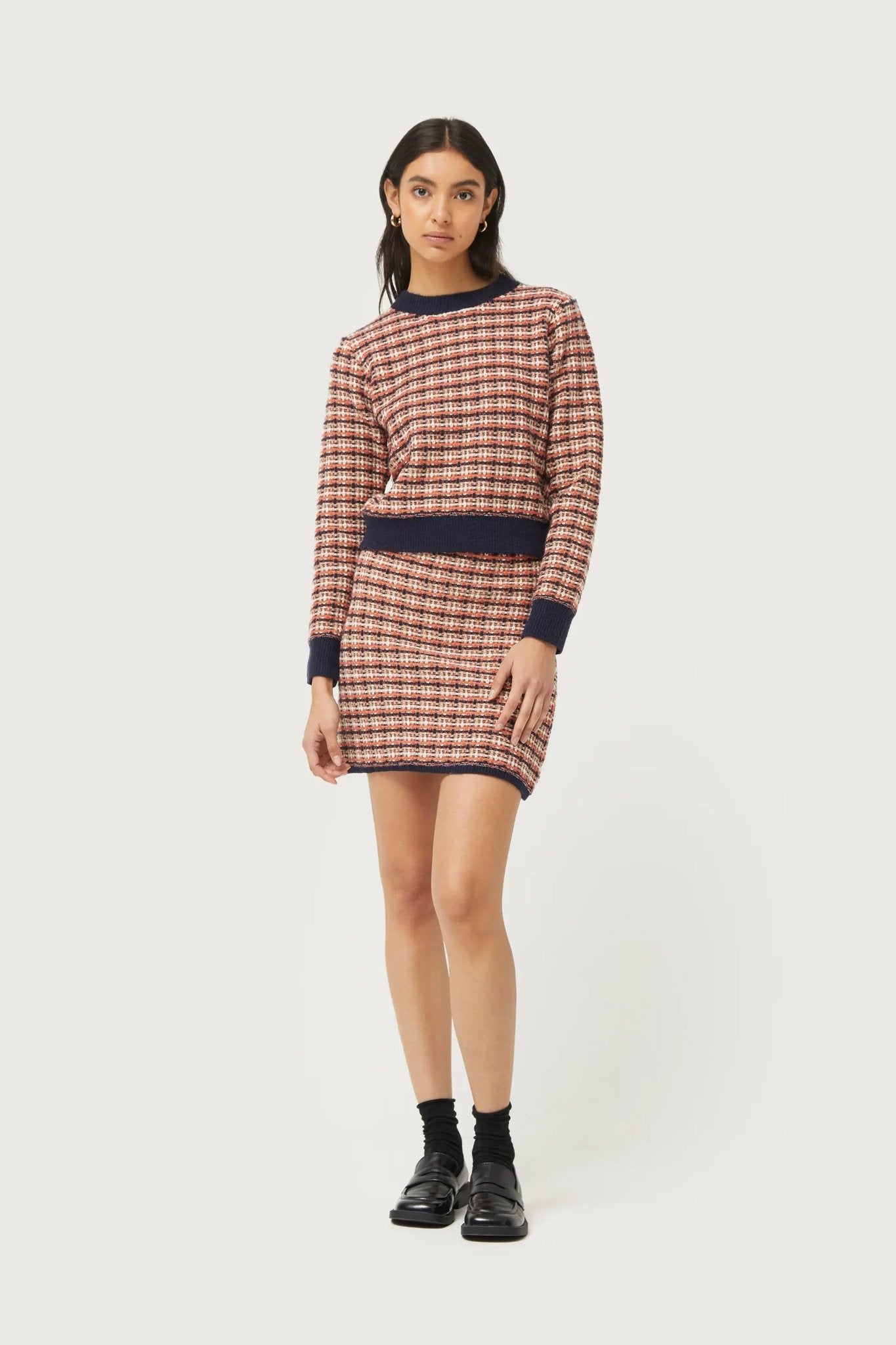 COMPANIA FANTASTICA - MULTI COLOURED CHECK JUMPER - Annabelle 87