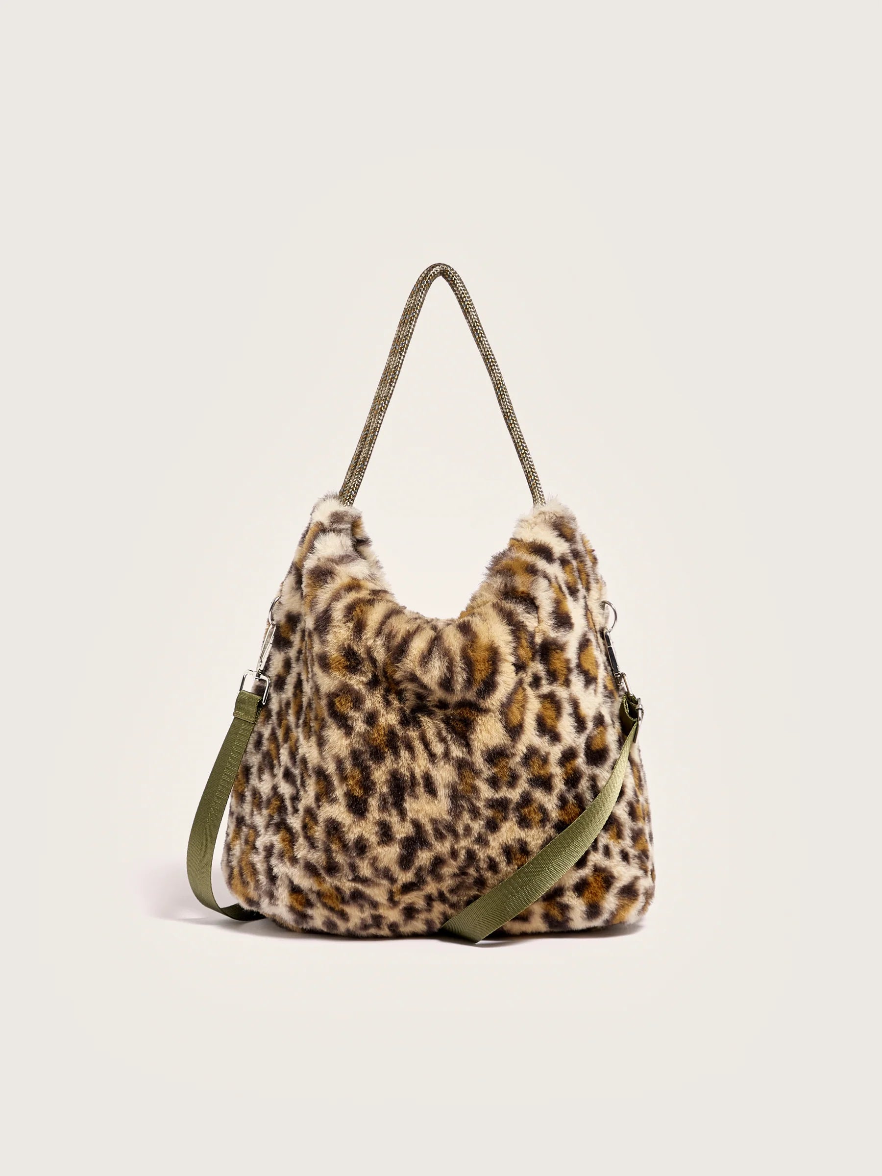 BELLEROSE - HELMIN BAG REVERSIBLE GREEN/LEOPARD - Annabelle 87