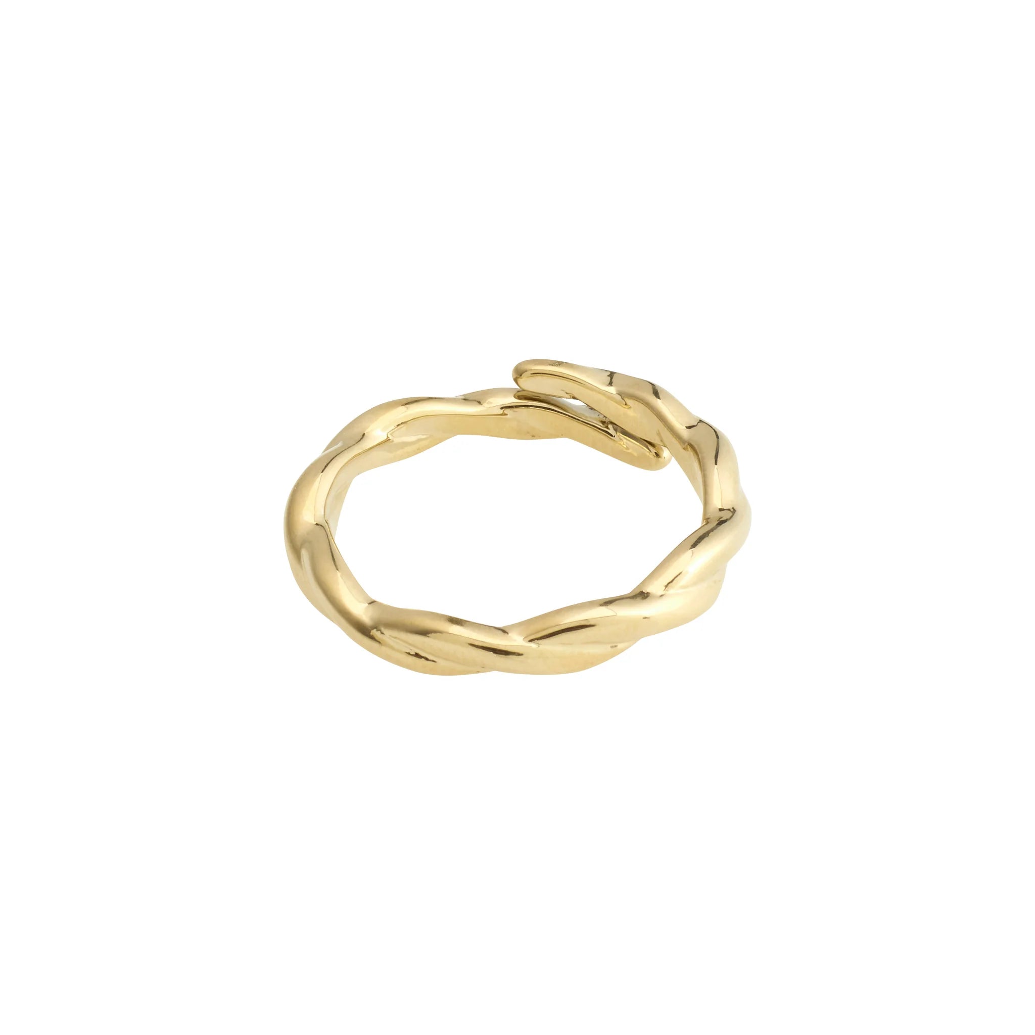 PILGRIM - LULU GOLD / SILVER PLATED TWIRL STACKING RING