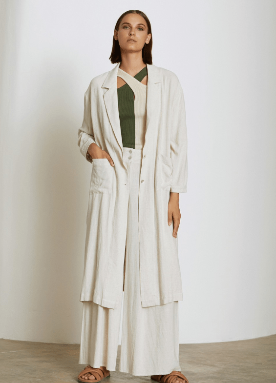 SKATIE - WASHED LINEN MIX TRENCH - Annabelle 87