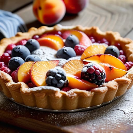 Freshly baked The Stone Fruit Galette.
