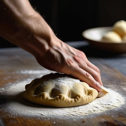 Hands performing The Final Fold in dough.