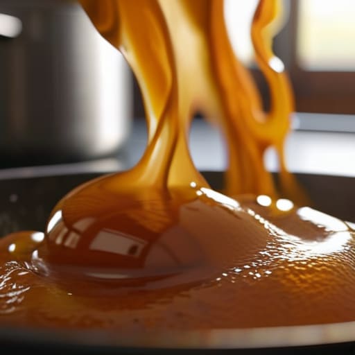 Caramelizing sugar by respecting the heat.