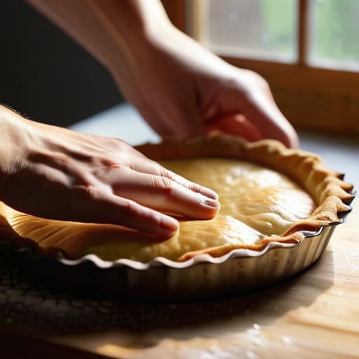 Hands shaping pastry dough, The Final Fold.