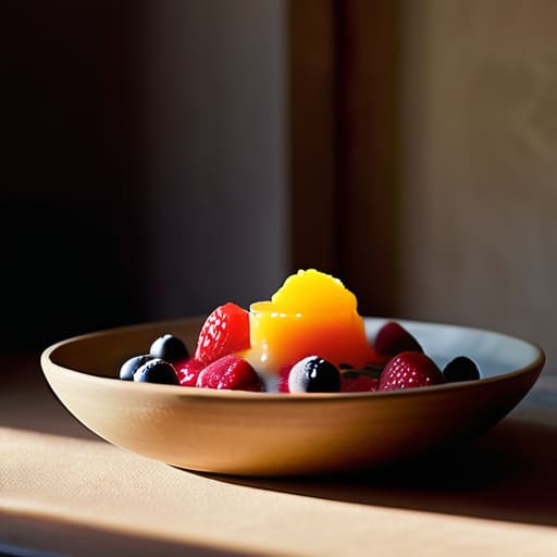 Preparing fruit pudding for The Final Fold.