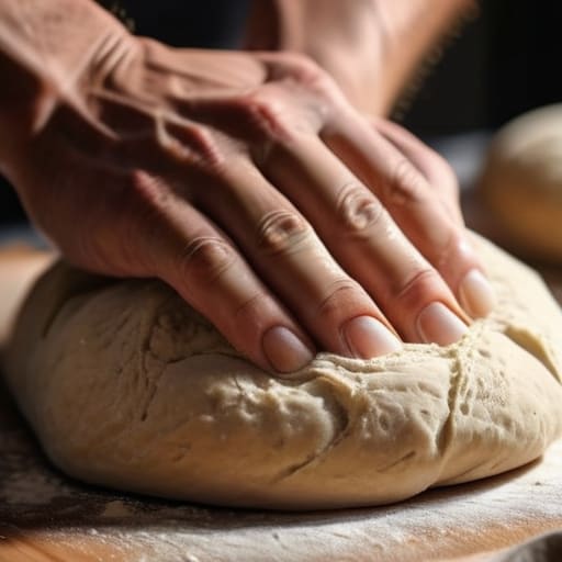 Trusting the feel of the dough.