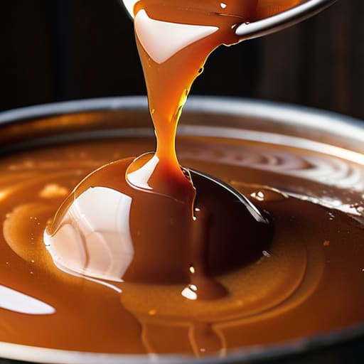 How to make salted caramel sauce pouring.