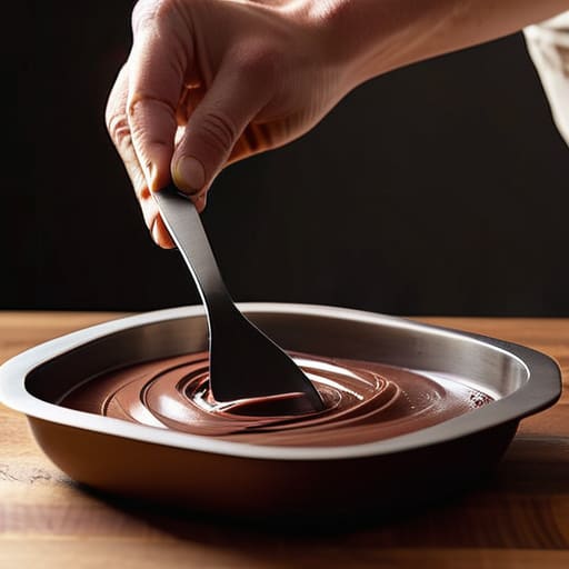 Learning how to temper chocolate without marble.