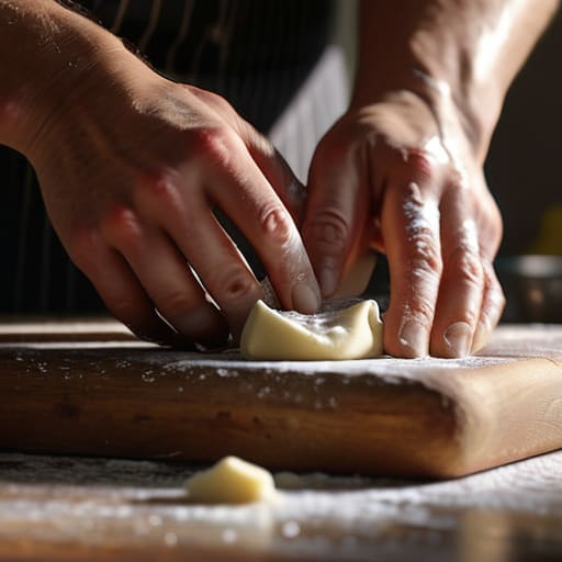 Making flaky pastry crusts from scratch.