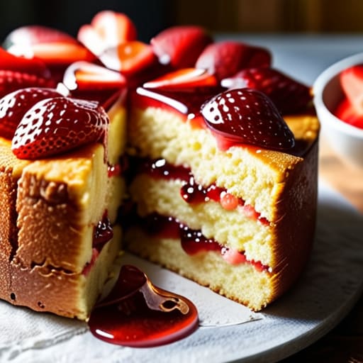 Baking The Reliable Victoria Sponge cake.