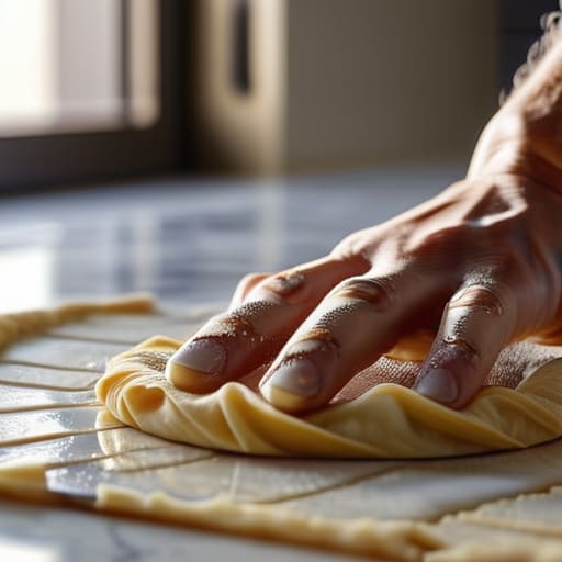 Learning how to make puff pastry lamination.