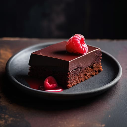 How to plate a dessert simply.