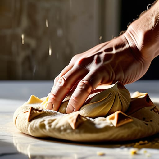 Making flaky pastry crusts from scratch.